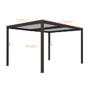 Pergola Bioclimatique  Port Pin Autoportante - Manuelle