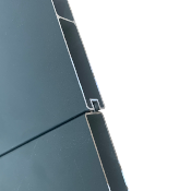 Lame de remplissage en aluminium Gris pour clôture - Mâle/Femelle