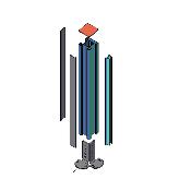 Poteau Carré Aluminium 80 x 80 mm