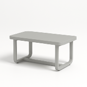 Table Basse de Jardin Droite en Aluminium Gris Soie