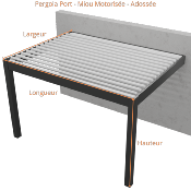 Pergola Bioclimatique  Port Miou Adossée - Motorisée