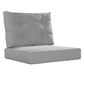 Fauteuil de Jardin 1 Place Aluminium - Structure Vert Réséda / Tissu Gris Clair
