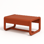 Table Basse Courbée de Jardin en Aluminium Rouille