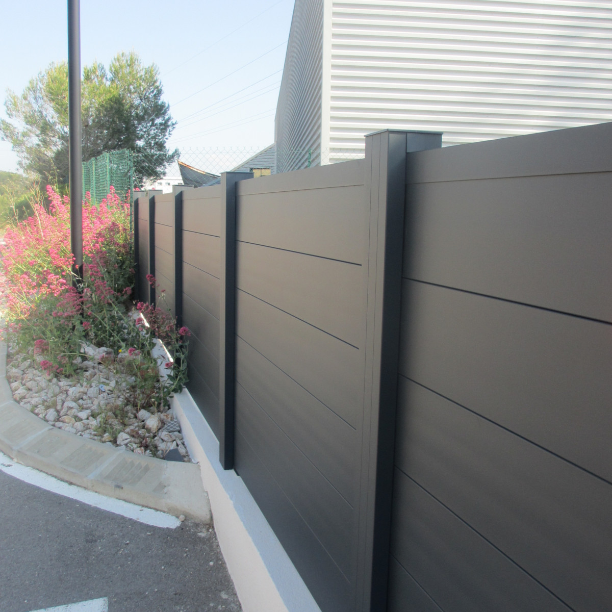 Palissade Alu Semi Ajour e 1080 Mm Gris Anthracite