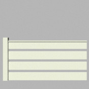 Palissade / Claustra Ajourée en aluminium - Blanc - hauteur 1080